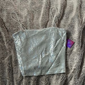 NWT Disco Sequin Rave Party Tank Top